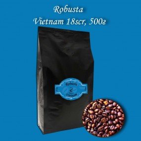 Кава зернова Robusta Vietnam 18scr (Робуста В’єтнам) 500г.  БЕЗКОШТОВНА ДОСТАВКА від 1кг!